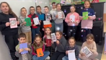 Klasa 3c również tworzyła kartki świąteczne